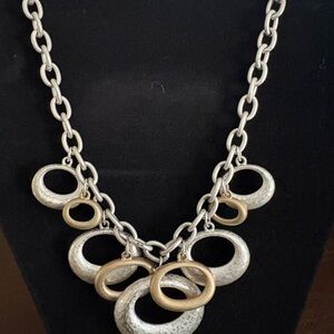 Elegant Silver and Gold Necklace